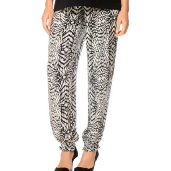 Rebecca Minkoff A Pea in the Pod Silk Maternity Pants Medium - Picture 1 of 12